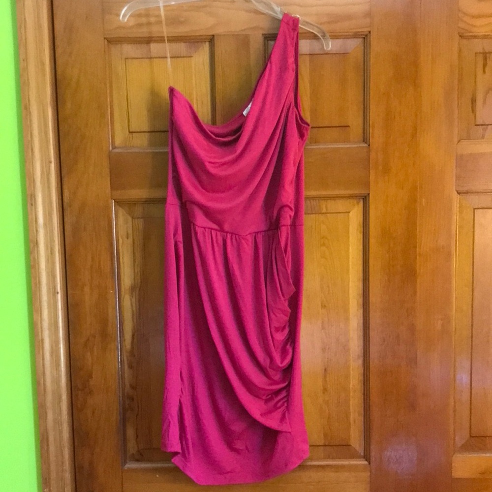 Pink xl one shoulder dress